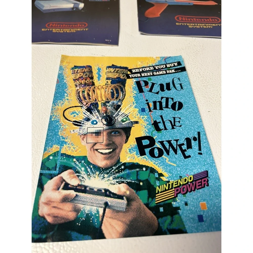 Nintendo Control Deck And Zapper Manual Plug Into The Power Insert Mint Cond